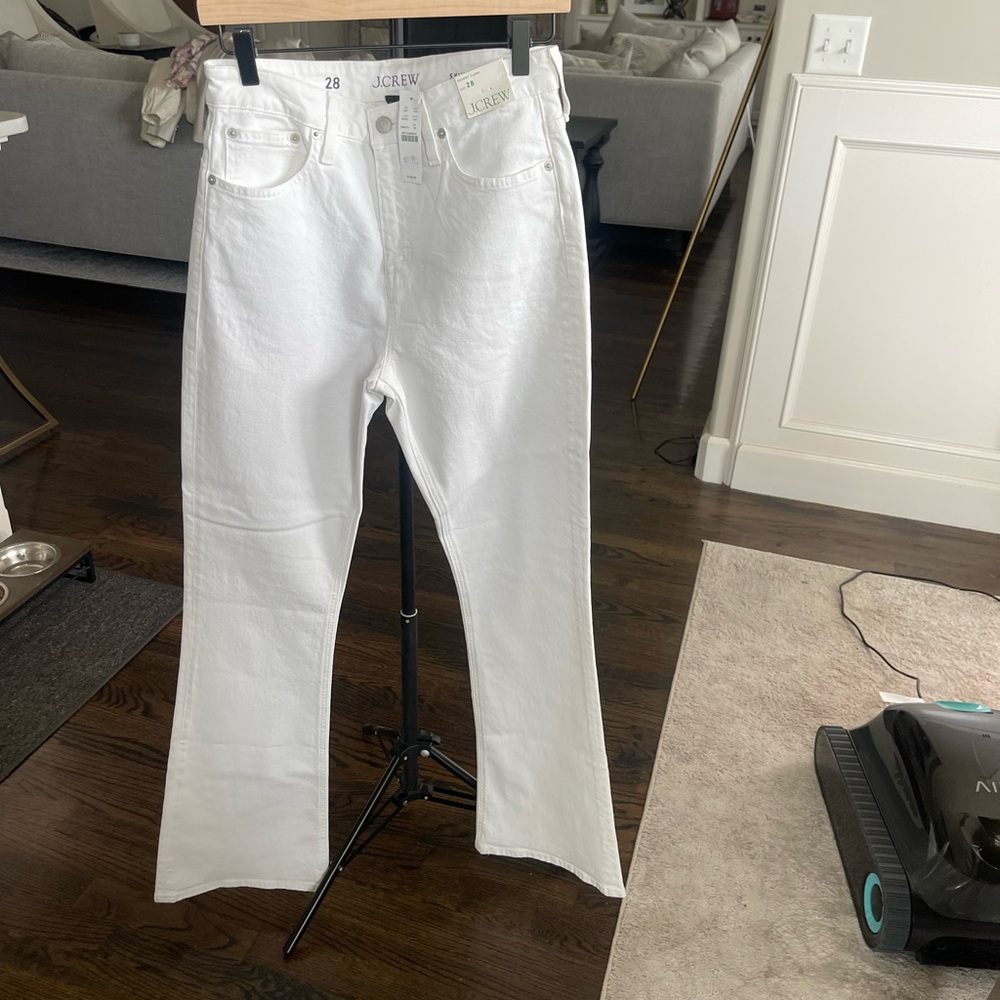 J.Crew Skinny Flare White Jeans